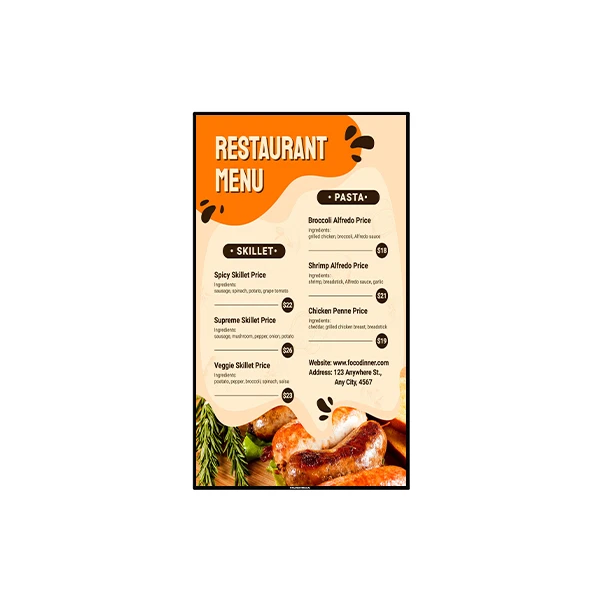32" 4K Digital Menu Board